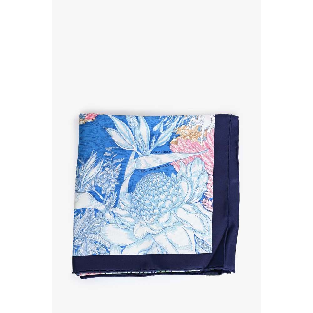 Hermès Blue 'Faubourg Tropical' Scarf 90